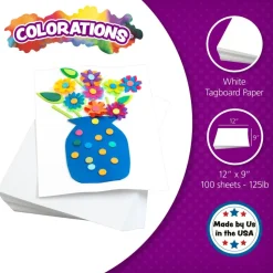 Colorations® Tagboard - 9" x 12", White