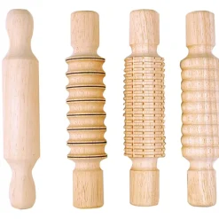 Colorations® Textured Dough Rolling Pins - Set of 4