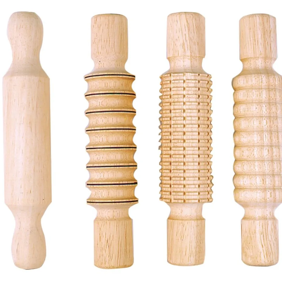Colorations® Textured Dough Rolling Pins - Set of 4