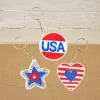 Colorations® 4th of July Sparkle Keychain Craft Kit - Makes 12 Crafts