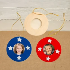 Colorations® 4th of July Stars & Photo Ornament Craft Kit - Makes 12 Crafts