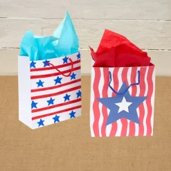 Colorations® 4th of July Stars & Stripes Gift Bag Craft Kit - Makes 24 Crafts