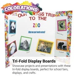 Colorations® Tri-Fold Display Boards - Set of 30