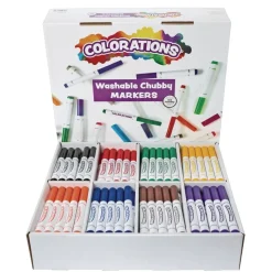 Colorations® Washable Chubby Markers Classroom Value Pack - Set of 200