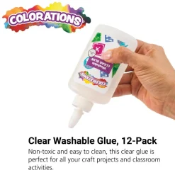Colorations® Washable Clear Glue, 4 oz. - Set of 12