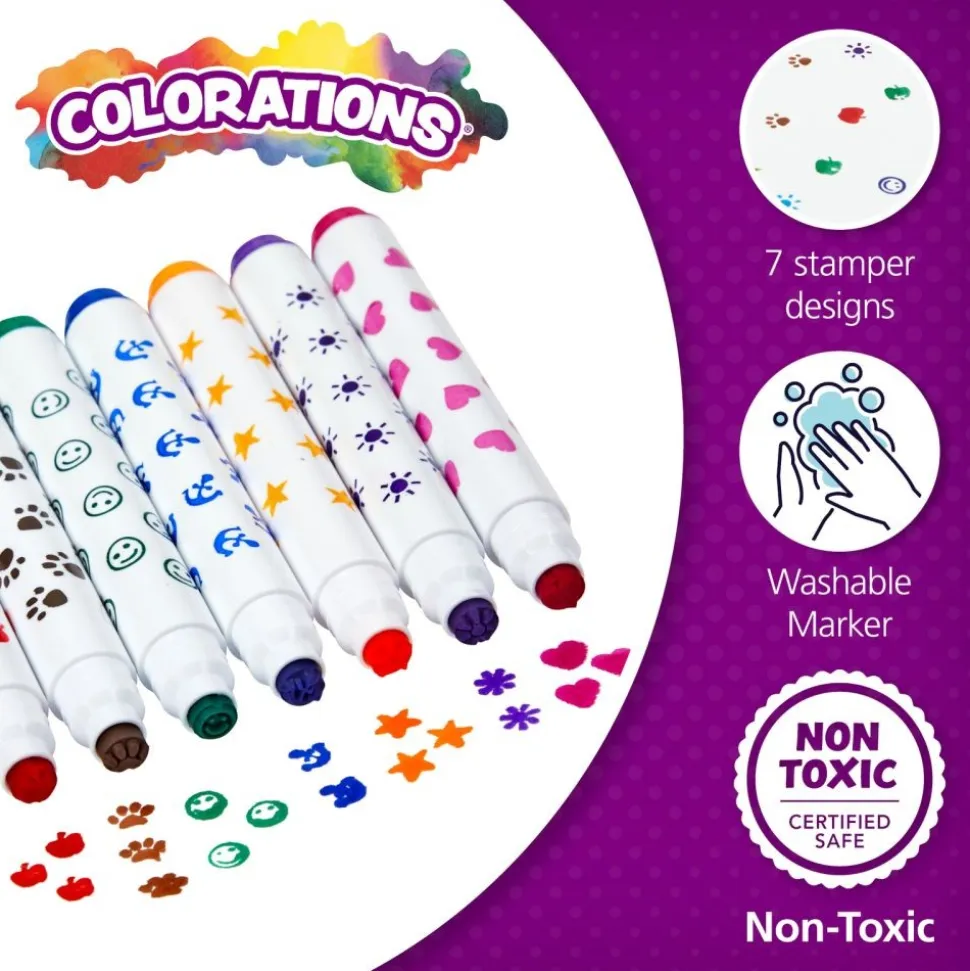 Colorations® Washable Marker Stamper Bucket - 44 Pieces