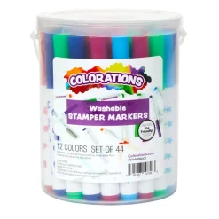 Colorations® Washable Marker Stamper Bucket - 44 Pieces
