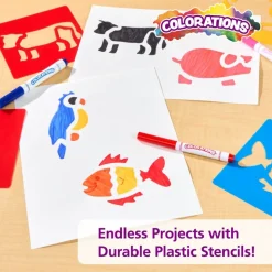 Colorations® Washable Plastic Animal Stencils - Set of 6