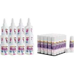 Colorations® Washable Premium White Glue Sticks and School Glue Kit - Set of 42
