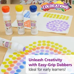 Colorations® Washable Shiny Dabber Dot Markers - Set of 6