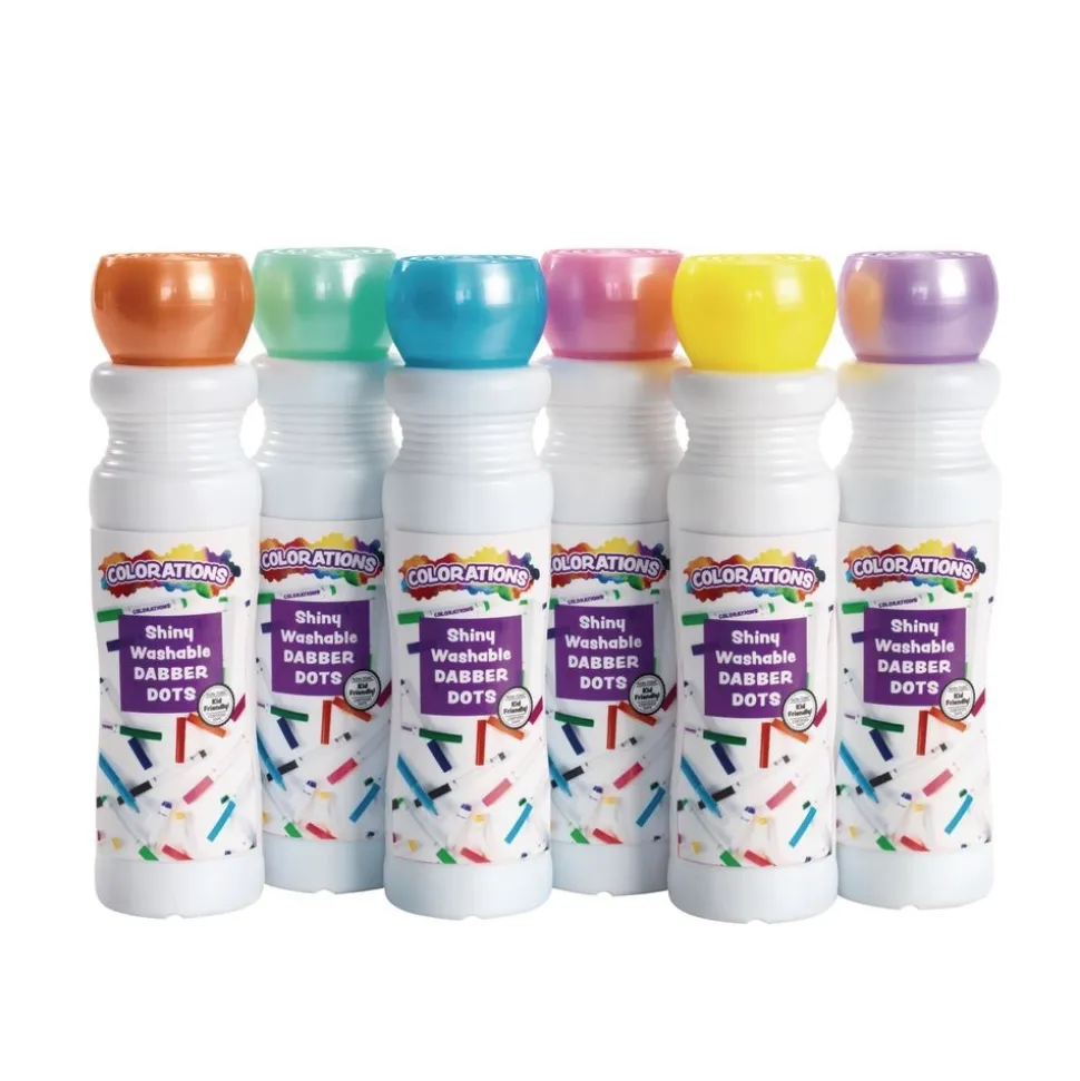 Colorations® Washable Shiny Dabber Dot Markers - Set of 6