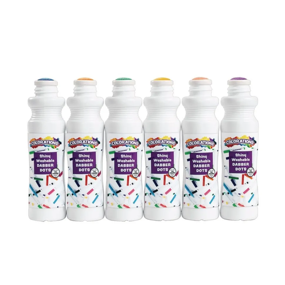 Colorations® Washable Shiny Dabber Dot Markers - Set of 6