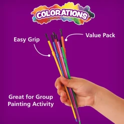 Colorations® Watercolor Paint Brush Classroom Pack - 144 Pieces