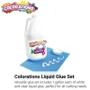 Colorations® White & Clear Liquid Glue, 1 Gallon of Each