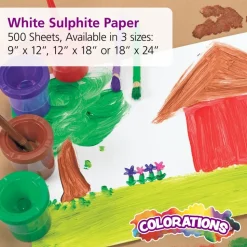 Colorations® White Sulphite Paper - 9" x 12", 50 lb.