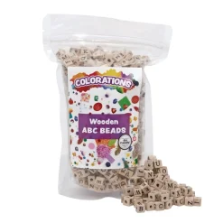 Colorations® Wooden ABC Beads - 600 Pieces