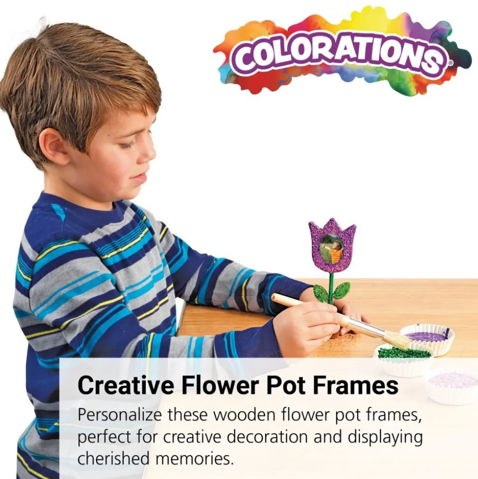 Colorations® Wooden Flower Pot Frames - Set of 12