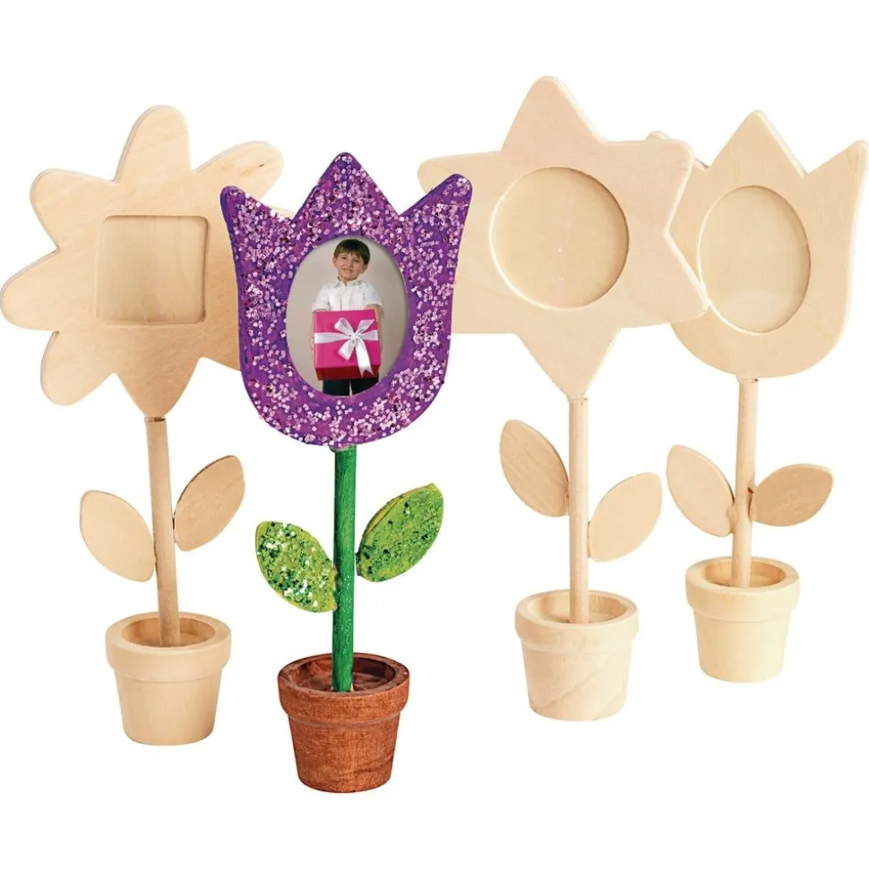 Colorations® Wooden Flower Pot Frames - Set of 12