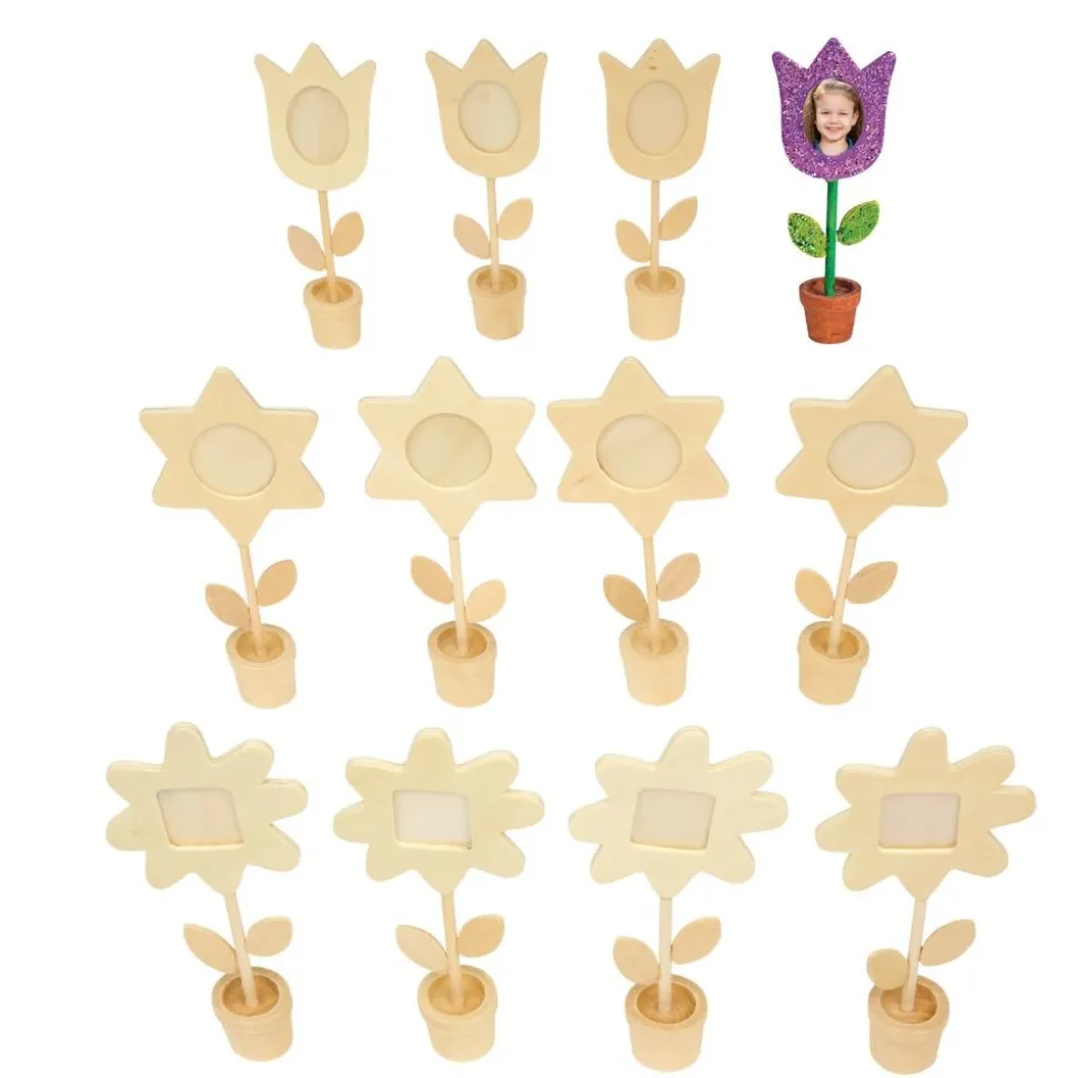 Colorations® Wooden Flower Pot Frames - Set of 12