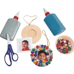 Colorations® Wooden Photo Frame Ornaments - Set of 12
