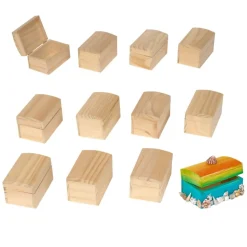 Colorations® Wooden Treasure Boxes - Set of 12