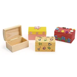 Colorations® Wooden Treasure Boxes - Set of 12