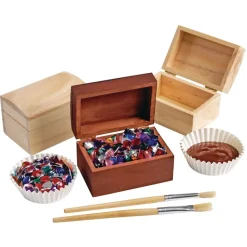 Colorations® Wooden Treasure Boxes - Set of 12