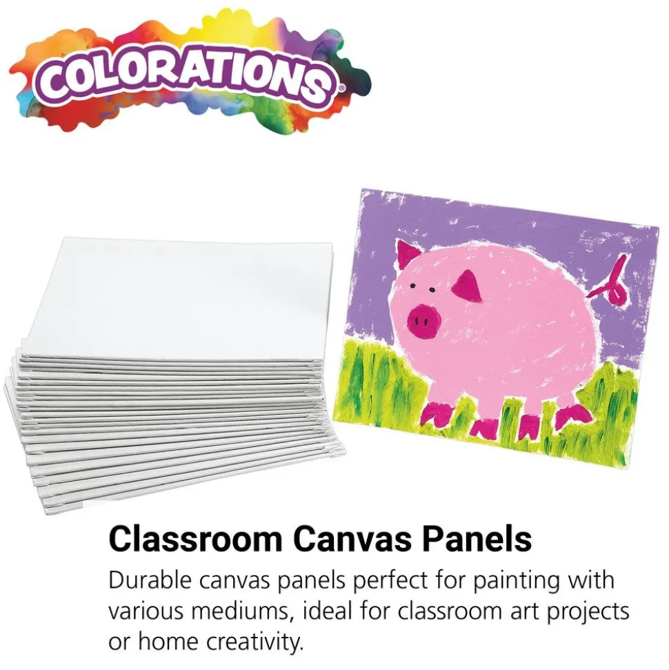 Colorations® 8" x 10" Canvas Panel Classroom Value Pack - 30