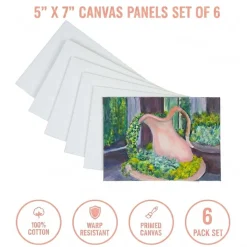 Colorations® 5" X 7" Canvas Panels - Set of 6