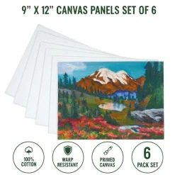 Colorations® 9" X 12" Canvas Panels - Set of 6
