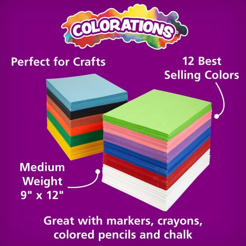 Colorations® 9" x 12" Construction Paper Classroom Pack - 2200 Sheets Value Pack