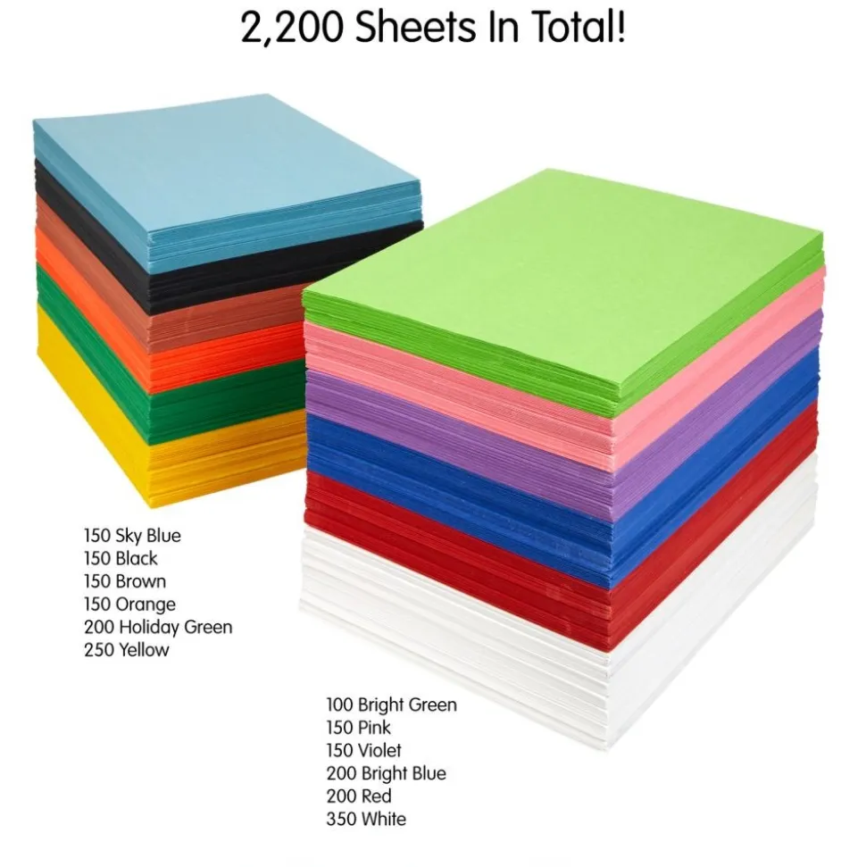 Colorations® 9" x 12" Construction Paper Classroom Pack - 2200 Sheets Value Pack
