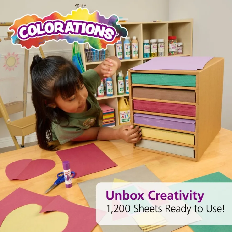 Colorations® 9" x 12" Lightweight Construction With Organizer - 1200 Sheets