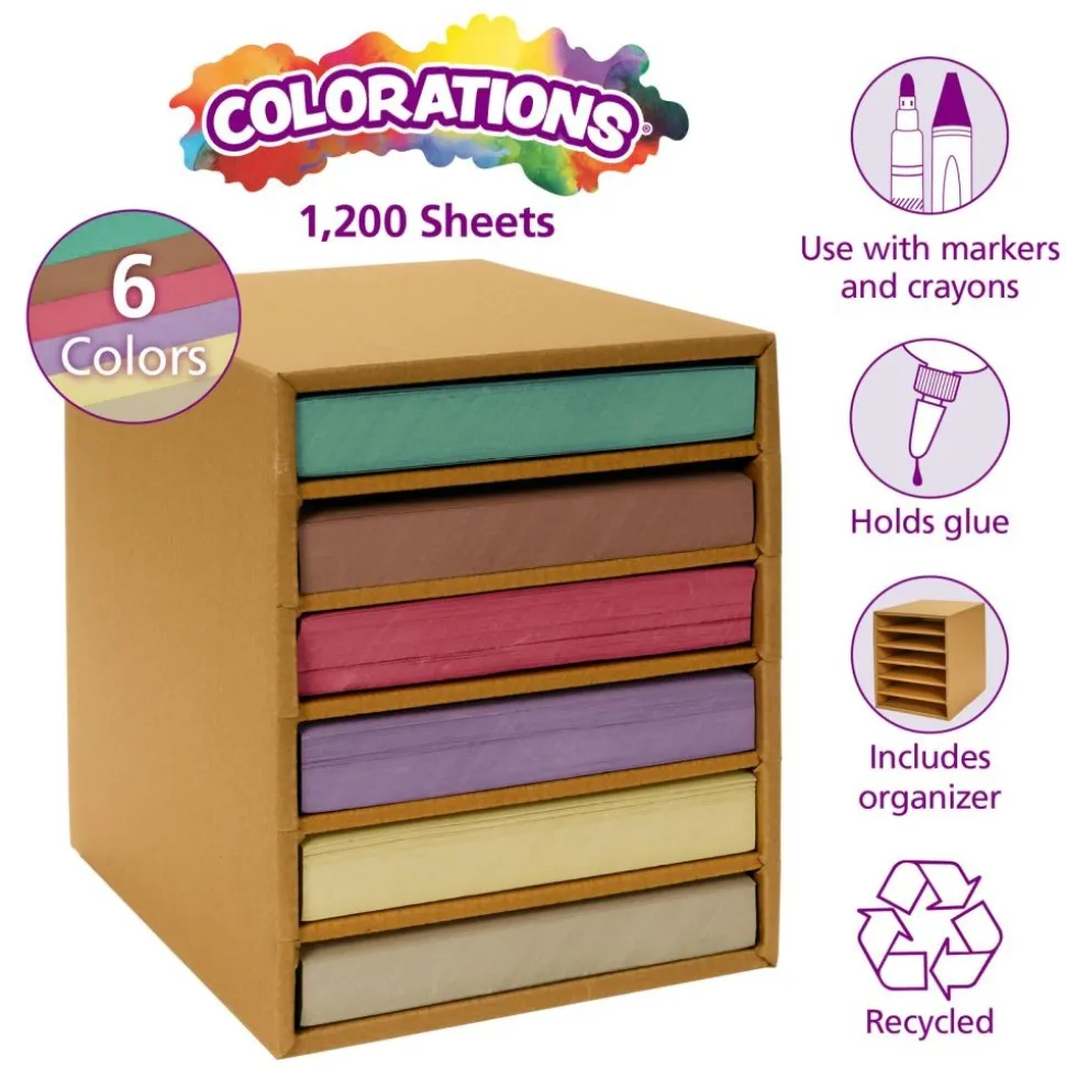 Colorations® 9" x 12" Lightweight Construction With Organizer - 1200 Sheets