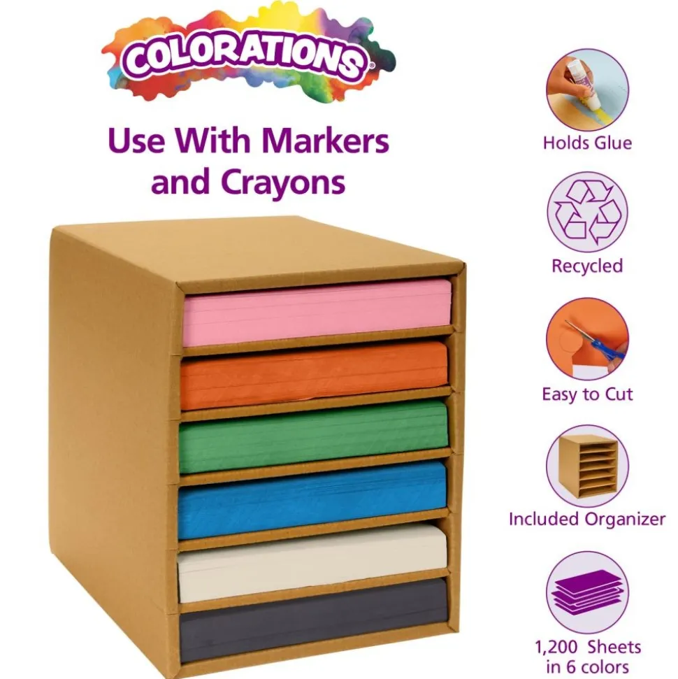 Colorations® 9" x 12" Lightweight Construction With Organizer - 1200 Sheets