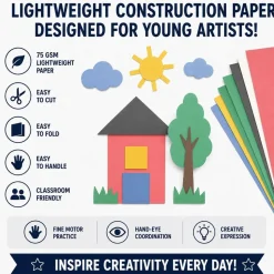 Colorations® 9" x 12" Lightweight Construction Paper - Assorted Colors, 300 Sheets
