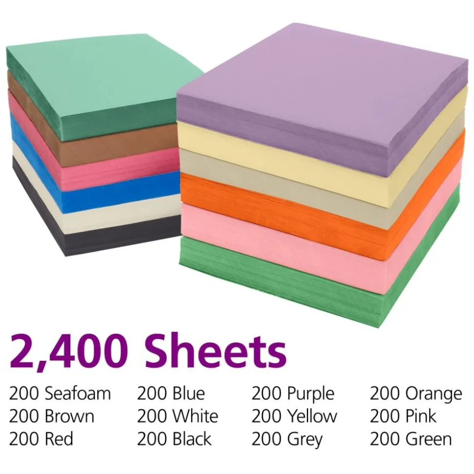 Colorations® 9" x 12" Lightweight Construction with Organizers - 2,400 Sheets