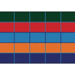 Color Blocks Seating 6' x 9' Rectangle Kids Value PLUS Carpet