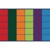 Colorful Rows Seating 8'4" x 13'4" Rectangle Premium Carpet