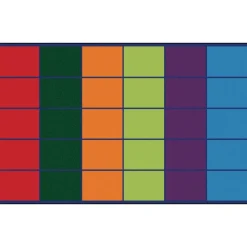 Colorful Rows Seating 8'4" x 13'4" Rectangle Premium Carpet