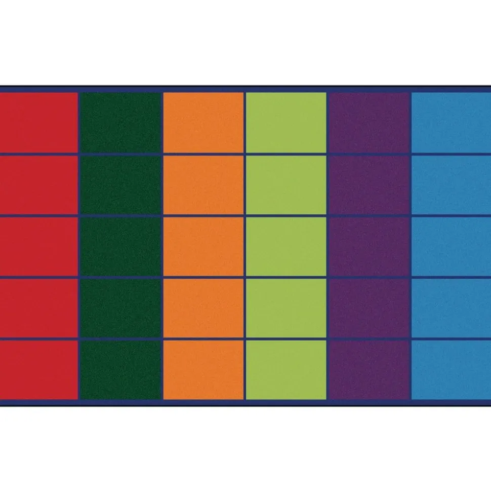 Colorful Rows Seating 8'4" x 13'4" Rectangle Premium Carpet
