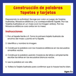 Construcción de palabras Tapetes y tarjetas (Spanish Word Building Mats And Cards) - 1 multi-item kit