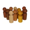 Cosy Multicultural Wooden Peg People - Set of 10