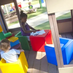 Cozy Woodland Cube Chair - Almond