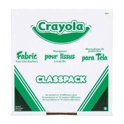 Crayola Fine Line Fabric Markers Classpack