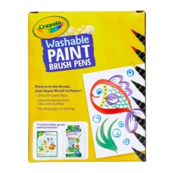 Crayola® No Drip Paint Brush Pens, 40 Count, 8 Colors