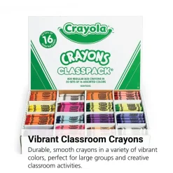 Crayola® Regular Crayons Classpack® Value Pack - 16 Colors, Set of 800