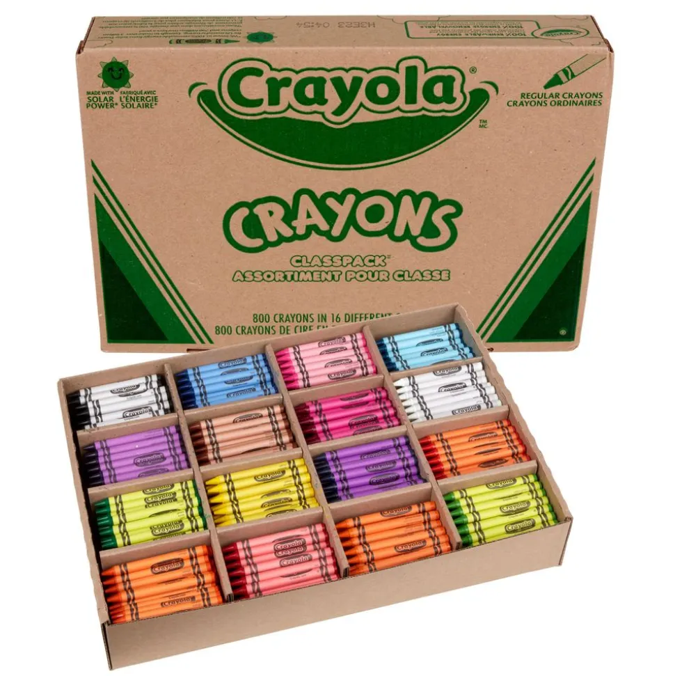 Crayola® Regular Crayons Classpack® Value Pack - 16 Colors, Set of 800