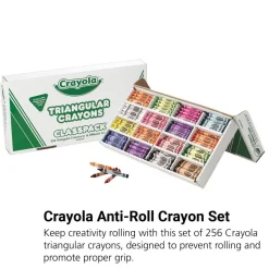 Crayola® Triangular Anti-Roll® Crayon Classpack - Set of 256