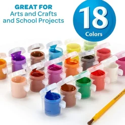 Crayola® Washable Paint Pots with Brush, 18 Count